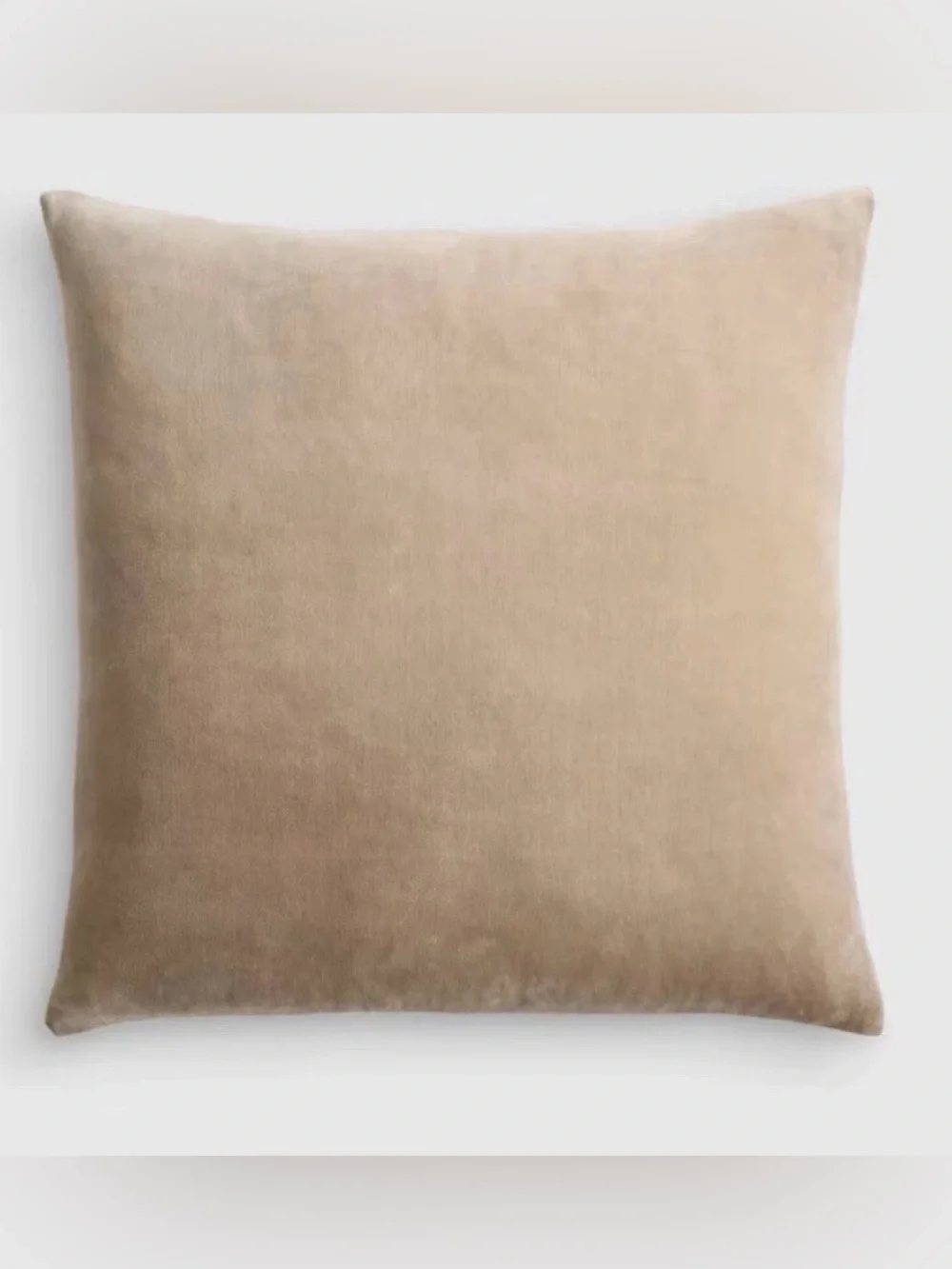 NWOT Quince Set of 2 Cotton Velvet Pillow Covers, 20 X 20 (Taupe)